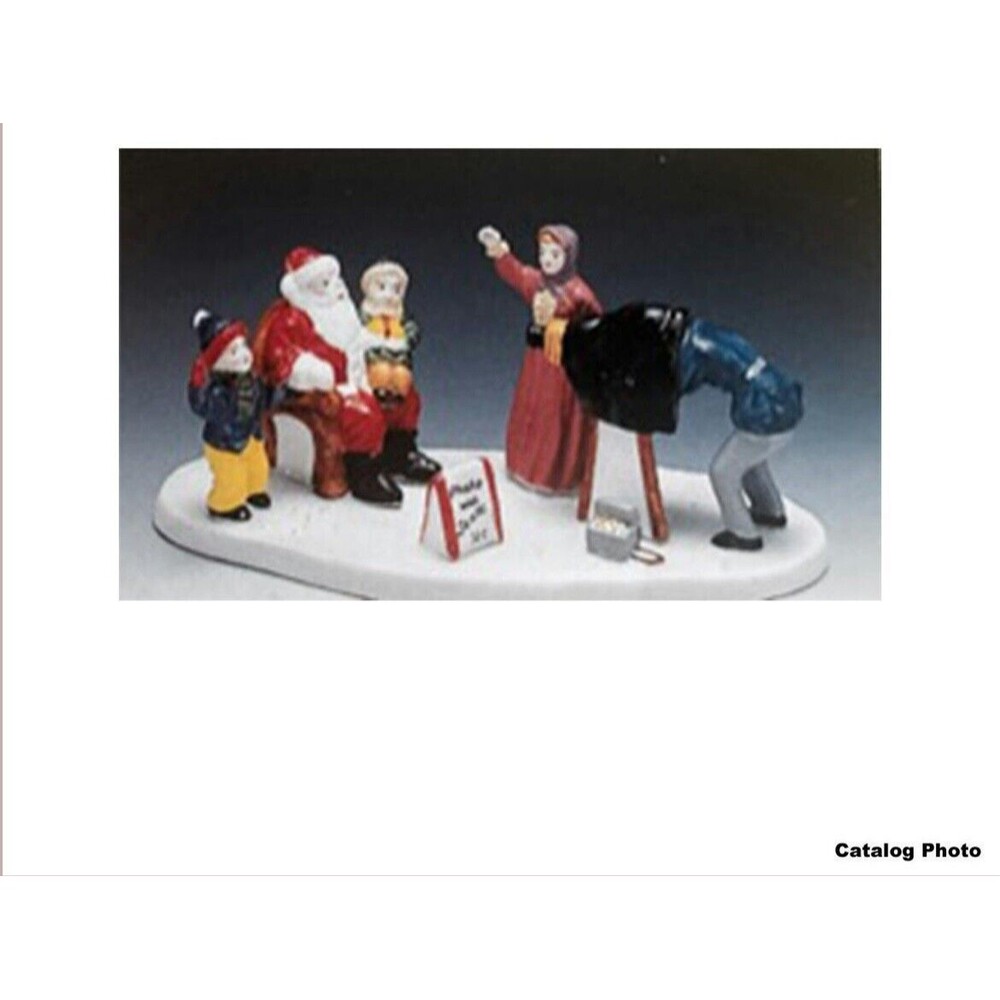 Vintage LEMAX Porcelain Photo With Santa 1994 Dickensvale